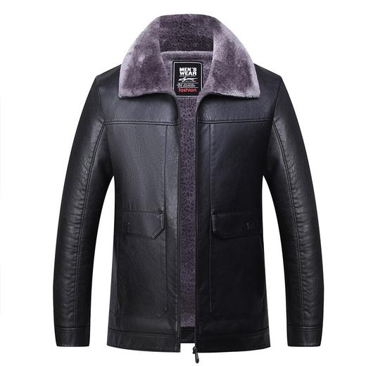 NQS8224新款时尚气质羊皮加绒加厚保暖皮毛一体夹克外套TZF 商品图4