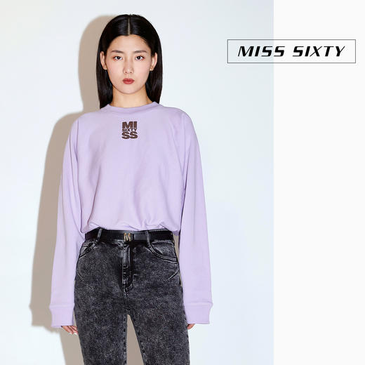 Miss Sixty2020冬季新款纯棉字母中长宽松套头卫衣女604TJ3590000 商品图0