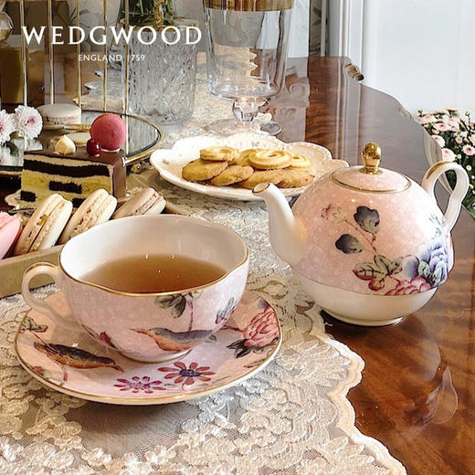 【WEDGWOOD】威基伍德 杜鹃 一人悦享茶具三件组套装 骨瓷欧式茶壶茶杯茶碟 商品图0