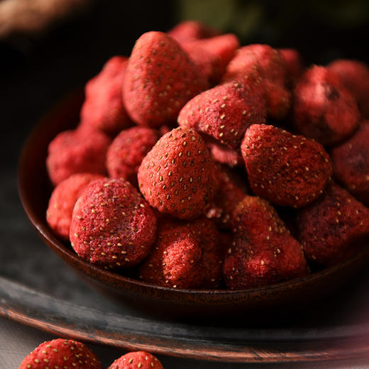 展艺雪花酥用冻干草莓100g牛轧糖甜品用冻草莓果干零食草莓脆 商品图0