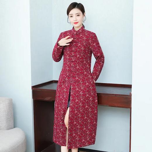 ahmmdnz5425中式加厚保暖夹棉袄改良棉旗袍小袄