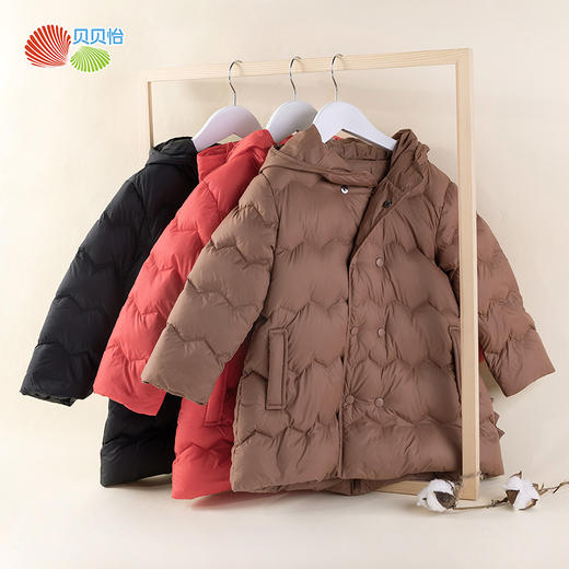 贝贝怡男女童休闲轻薄羽绒服外套中长款羽绒服204S2720 商品图2