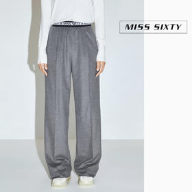 Miss Sixty2020冬季新款羊毛混纺高腰宽松阔腿裤女604PJ3100000