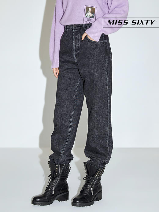 Miss Sixty2020冬季新款英国国家美术馆联名系列黑色阔腿牛仔裤604JJ2710000 商品图1