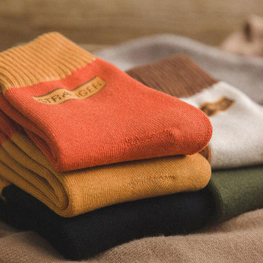 冬天袜子女 中筒韩版加厚加绒拼色毛圈袜女士内衣保暖学生 商品图6