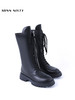 [江疏影同款]Miss Sixty2020冬季新款中筒厚底绑带真皮马丁靴子604QJ85800R0 商品缩略图1