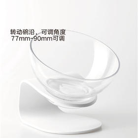 pidan吃饭喝水的碗 猫碗猫食盆猫碗架猫餐桌狗碗透明防滑角度可调