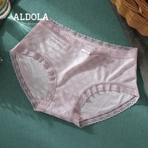 雅黛丽女士内裤性感低腰蕾丝平角内裤纯棉裆里料舒适透气女裤头dyk