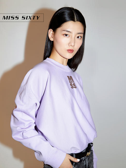 Miss Sixty2020冬季新款纯棉字母中长宽松套头卫衣女604TJ3590000 商品图3