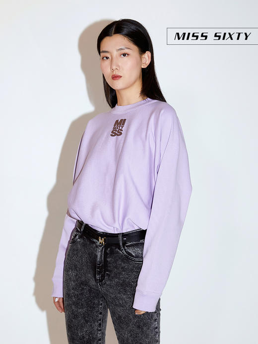 Miss Sixty2020冬季新款纯棉字母中长宽松套头卫衣女604TJ3590000 商品图1