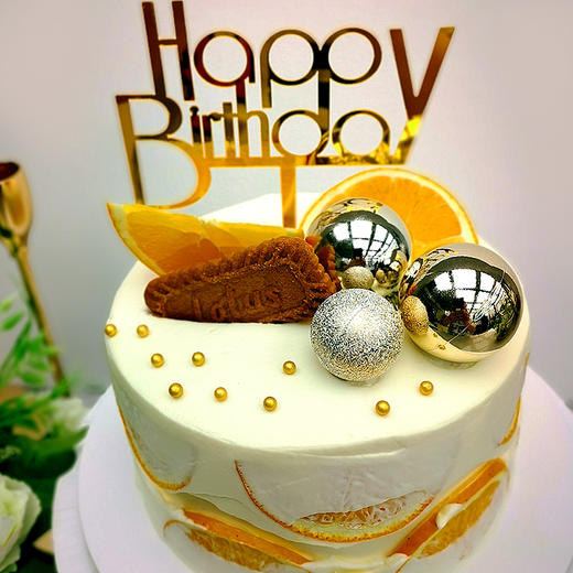 【甜久荟-诚（橙）心诚（橙）意】动物脂奶油鲜奶蛋糕 低糖 鲜果 商品图3