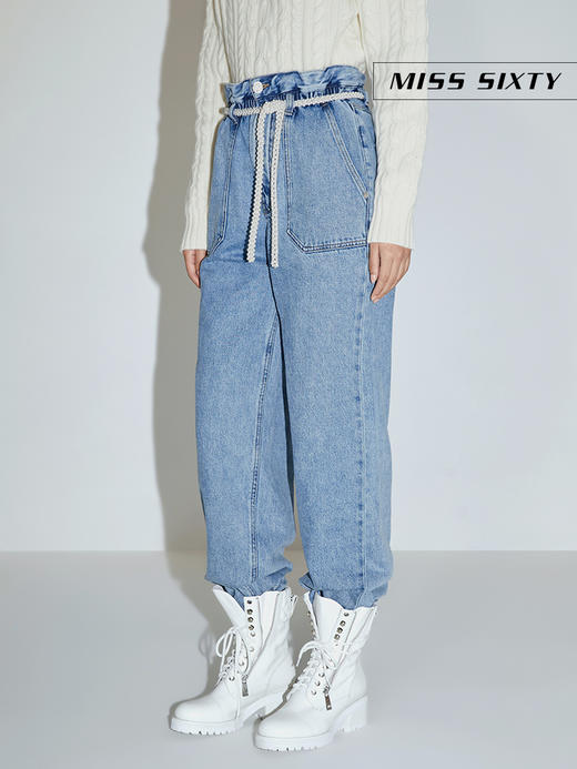Miss Sixty2020冬季新款英国国家美术馆联名系列高腰阔腿牛仔裤604JJ2720000 商品图2
