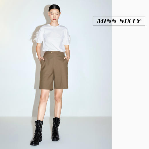 Miss Sixty2020冬季新款天使系列高腰直筒休闲短裤女604PJ5430000 商品图0