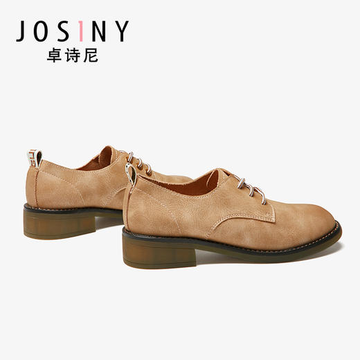 卓诗尼森女系小皮鞋女英伦学院风休闲低粗跟鞋软底单鞋112916123