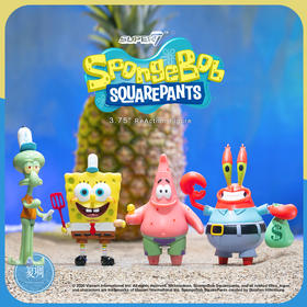 现货 Super7 海绵宝宝 挂卡 派大星 蟹老板 章鱼哥 复古 Spongebob