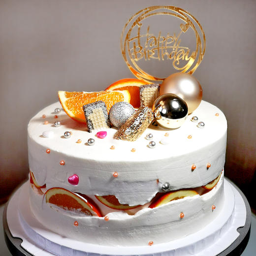 【甜久荟-诚（橙）心诚（橙）意】动物脂奶油鲜奶蛋糕 低糖 鲜果 商品图4