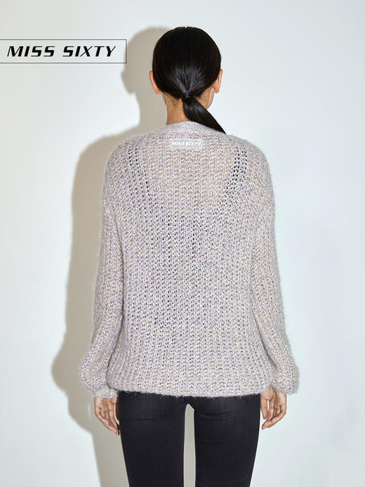 Miss Sixty2020冬季新款V领彩色修身毛织开衫外套女603RJ0450000 商品图3