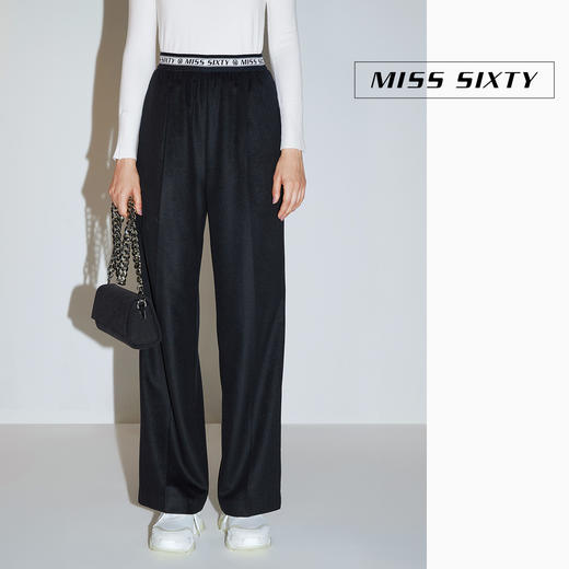 Miss Sixty2020冬季新款羊毛混纺高腰宽松阔腿裤女604PJ3100000 商品图4