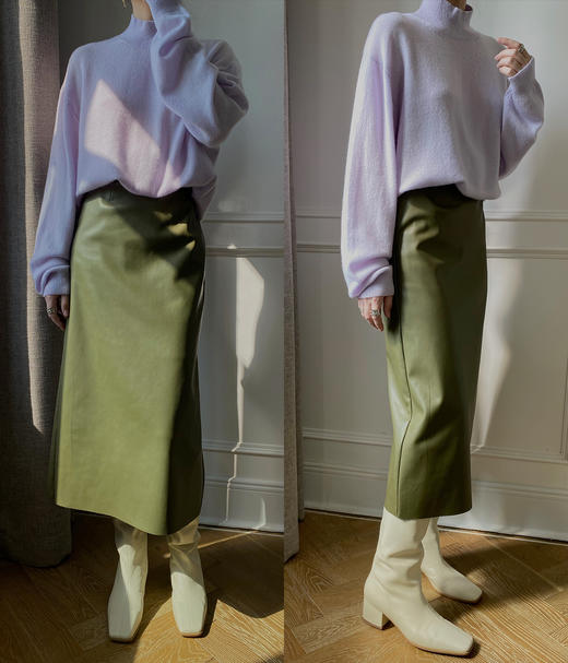 HIDEMI小羊皮女鞋经典小方头方跟长靴 商品图11