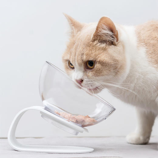 pidan吃饭喝水的碗 猫碗猫食盆猫碗架猫餐桌狗碗透明防滑角度可调 商品图1