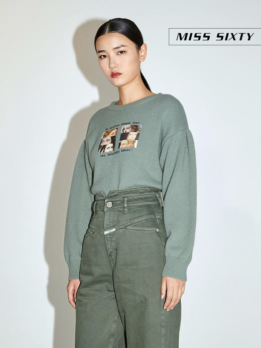 [江疏影同款]Miss Sixty20冬新款英国国家美术馆联名系列毛衣女604RJ5500000 商品图4