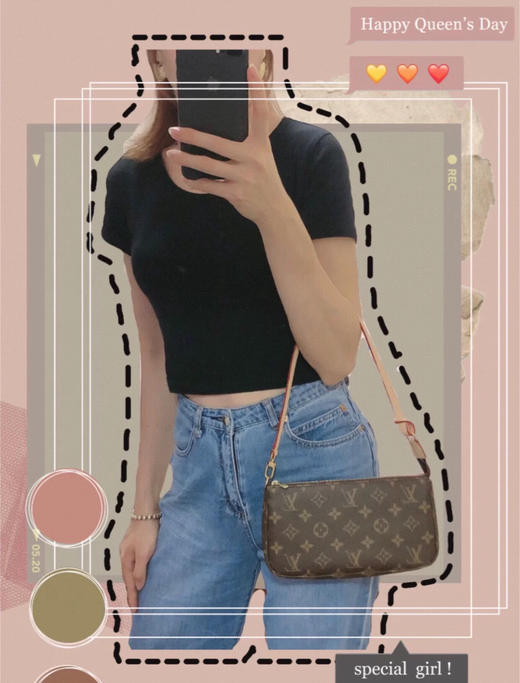 MSL工作室，高端定制，L老花麻将包腋下包 商品图6