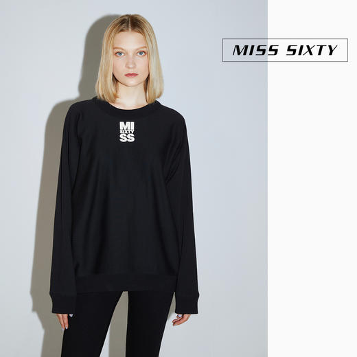 Miss Sixty2020冬季新款纯棉字母中长宽松套头卫衣女604TJ3590000 商品图4