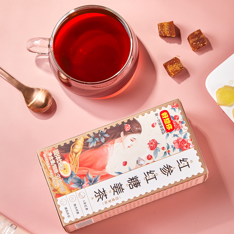 【冬日驱寒佳品】红参姜茶 红糖 黑糖  红枣 大姨妈 姜汤 调理 好想你