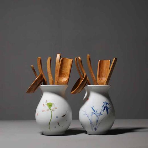 手绘德化白瓷竹子六君子 商品图3