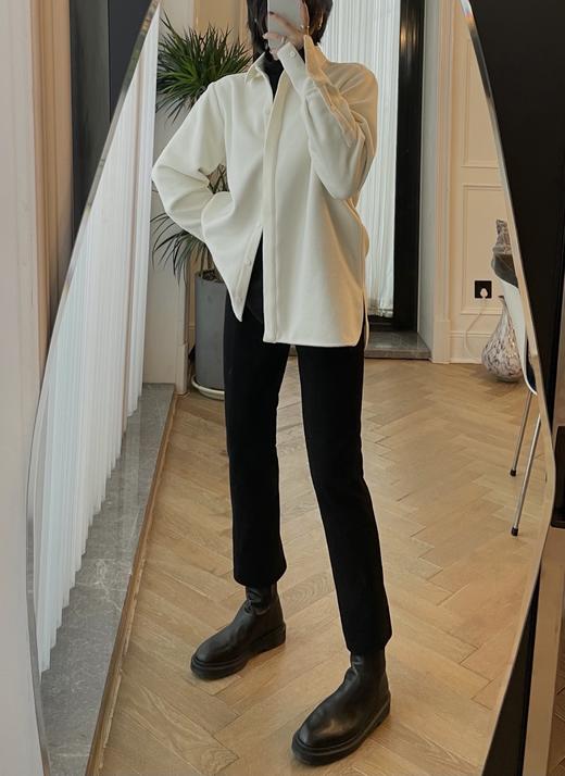 HIDEMI 到店必入神裤/弹力显瘦收身细脚管后开衩九分裤 商品图2