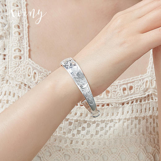 Winy999足银双鱼请福手镯送女友闺蜜节日生日礼物 商品图5