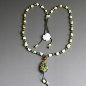 伊朗高古砗磲+琉璃项链