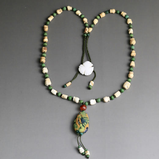 伊朗高古砗磲+琉璃项链 商品图0