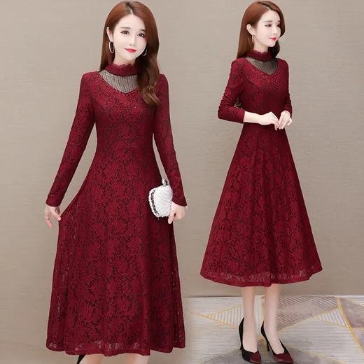 YWE XYKL-J53蕾丝气质修身显瘦减龄连衣裙 商品图0