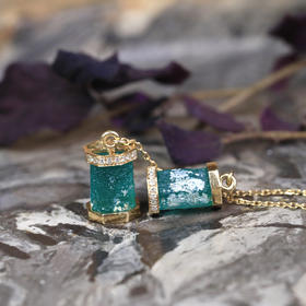 汉代八棱琉璃棒耳线