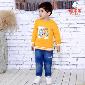 棉果果冬季男童上衣全棉空气层卫衣M412180620642