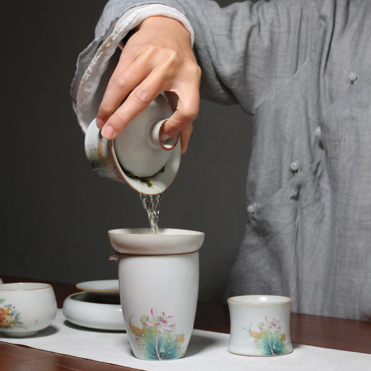 汝窑公道杯陶瓷家用分茶器手抓茶海茶道配件 商品图0