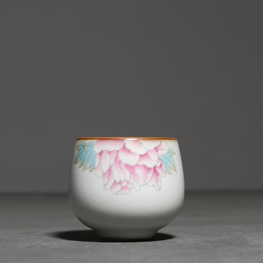 汝窑开片圆茶杯柿子功夫品茗杯家用茶具单杯复古 商品图8