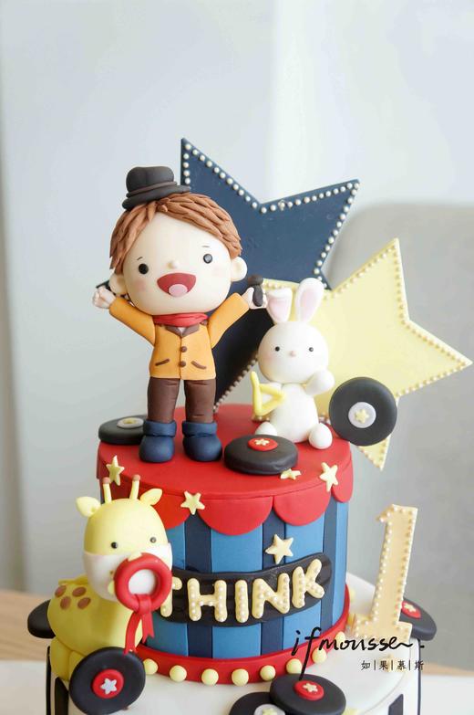 「翻糖」乐队男孩 图片为6寸+4寸 单独4寸或者6寸只有一层 小动物会少 商品图1