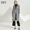 IWY/新款浅灰色驼色双面中长款毛呢大衣G8520T1013 商品缩略图6