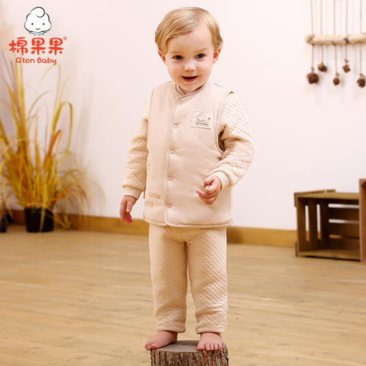 棉果果冬季新疆彩棉男童女童铺棉马夹M401171820626 商品图0