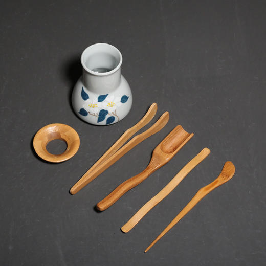 手绘山茶花茶道六君子百搭花插花器 商品图6