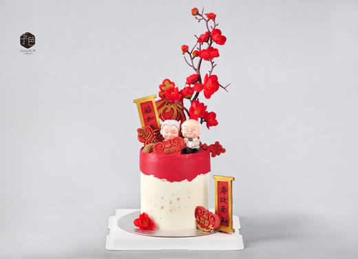Couleur Violet 中国风寿宴系列乳酪霜生日蛋糕【特高款】 商品图1