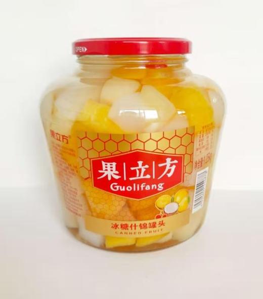 【10.9元/瓶】果立方冰糖黄桃/什锦罐头1.25kg（0202450/451） 商品图1