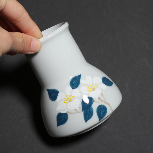 手绘山茶花茶道六君子百搭花插花器 商品图3
