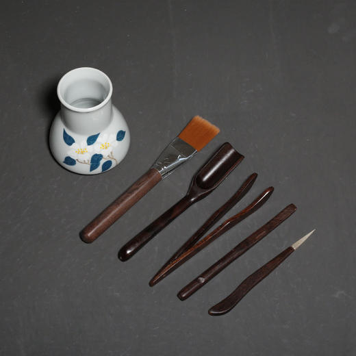 手绘山茶花茶道六君子百搭花插花器 商品图7