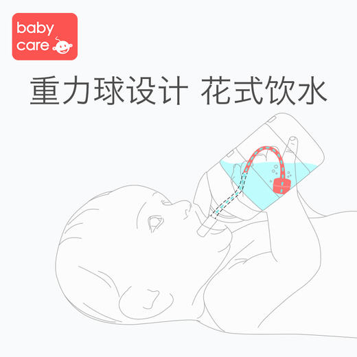 【领券立减20】babycare婴儿学饮杯防漏防呛吸管杯奶瓶两用大宝宝儿童喝水鸭嘴杯 商品图3