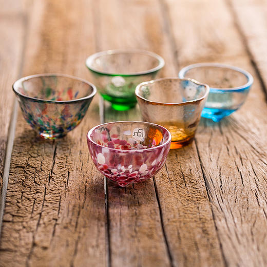 【日本进口】津輕五彩四季手工玻璃杯5件套 商品图3