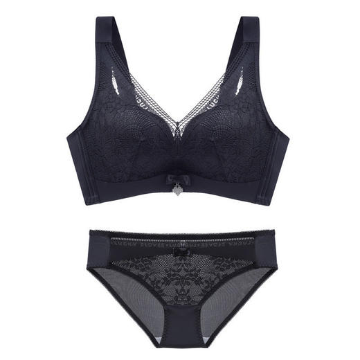 【收副乳聚拢文胸罩】厚薄款聚拢调整型文胸性感收副乳蕾丝胸罩无钢圈四排扣 商品图14