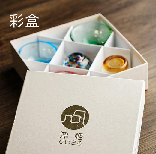 【日本进口】津輕五彩四季手工玻璃杯5件套 商品图0